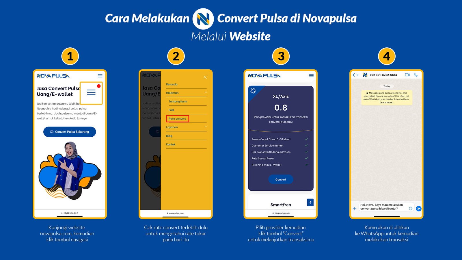 Cara Convert Pulsa Melalui Website Nova Pulsa