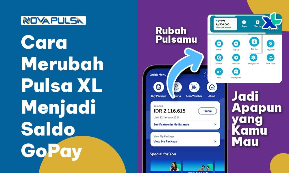 Cara Merubah Pulsa XL Menjadi Saldo GoPay