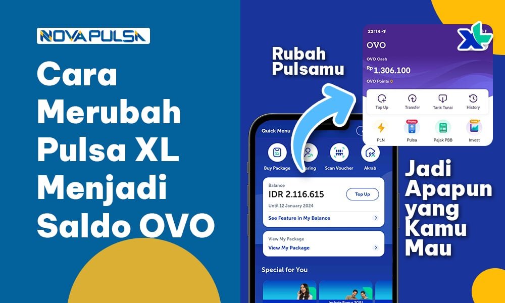 Cara Merubah Pulsa XL Menjadi Saldo OVO