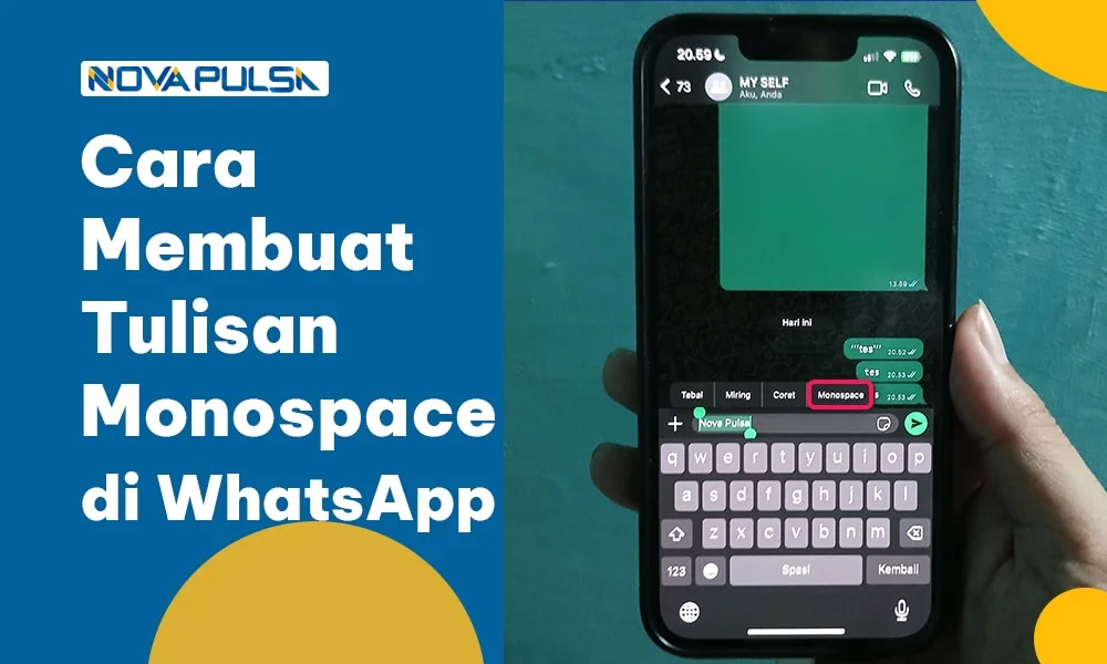 Cara Membuat Tulisan Monospace di WhatsApp