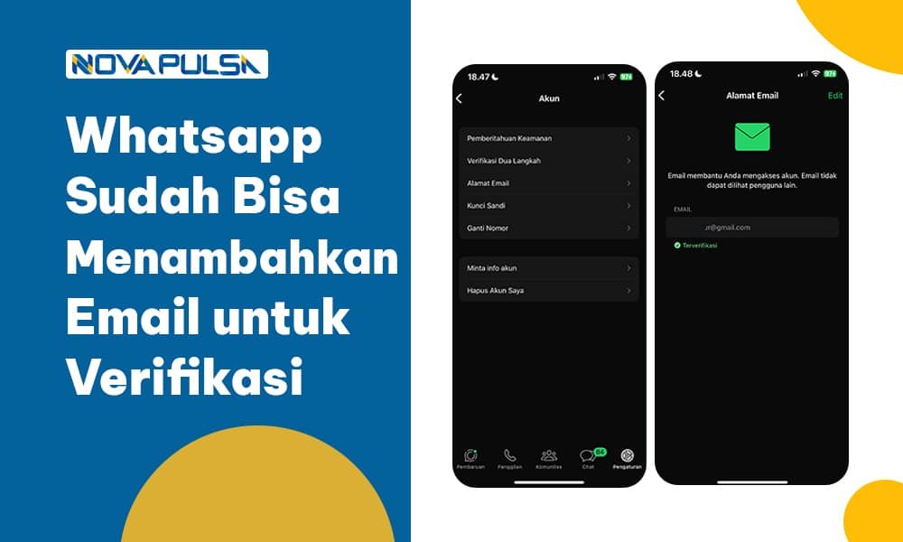 Whatsapp Sudah Bisa Menambahkan Email untuk Verifikasi