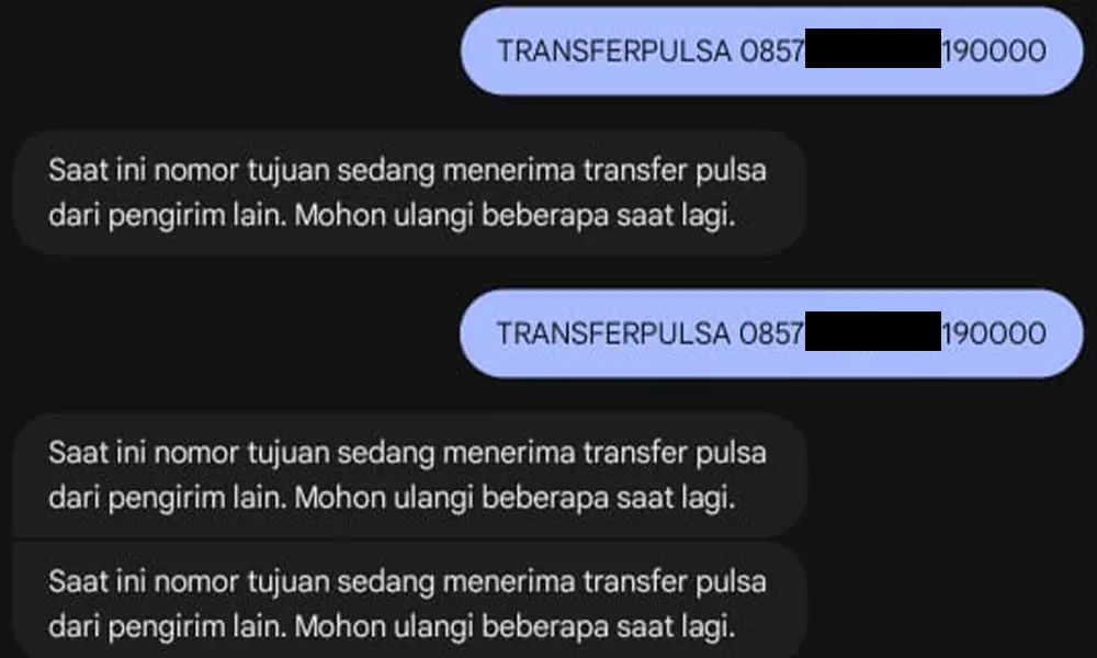 transfer pulsa indosat gagal